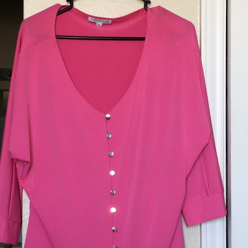Pink Button Down Blouse
